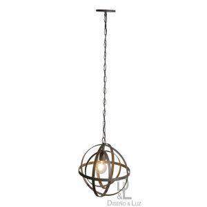 CO004 Colgante Átomo Chico Planchuela Color Marrón África - Imagen 2