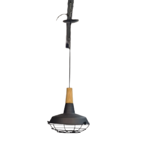 CA425 Colgante Pacífico (Metal , Madera y Reja) negro - Imagen 2